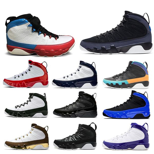 

2020 new racer blue 9s blue gym red mens basketball shoes black blue unc black white la anthracite men sports sneakers