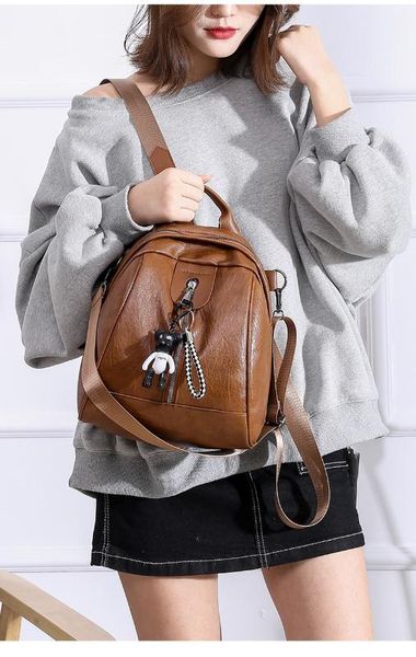

2020 new korean version of the shoulder bag women's college style fashion simple backpack casual large capacity ladies bag