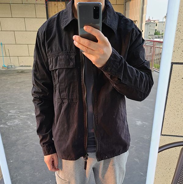 

9696 мужчины женщины моды пальто куртки рубашки открытый, Black;brown
