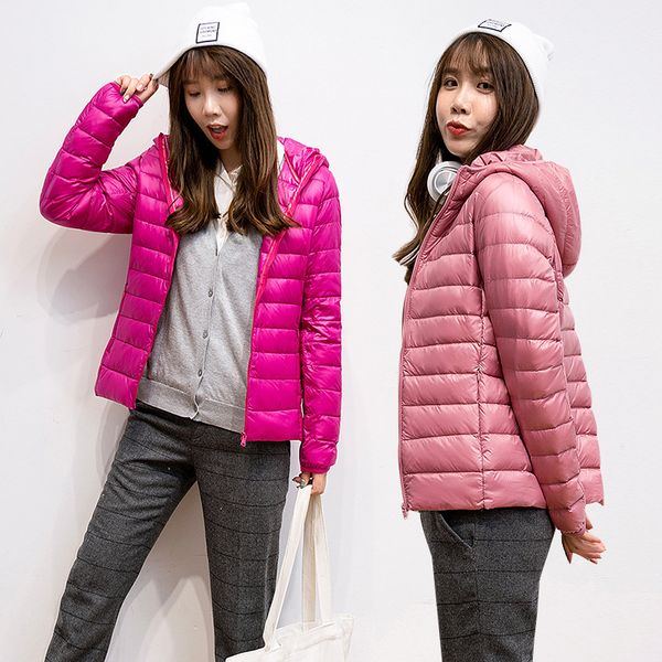 

women down jacket 2018 women's down jacket women hooded, Black
