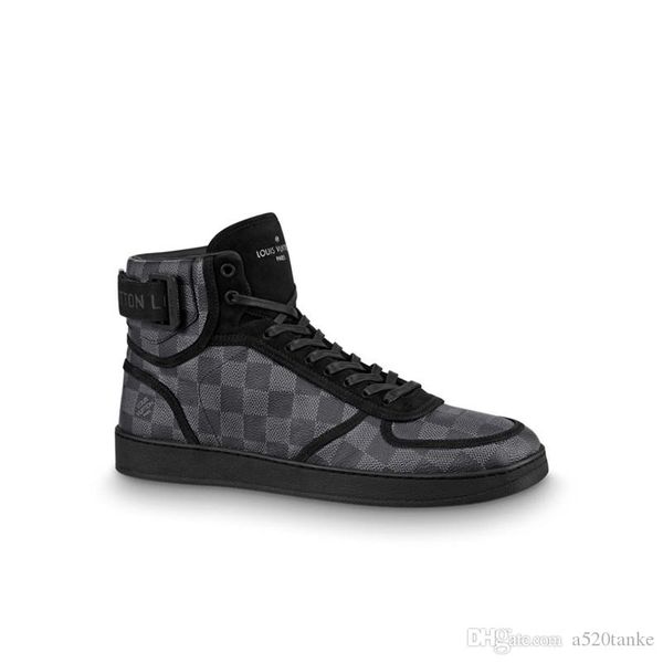 

rivoli men sneaker boot luxury designer mens sneakers trainer shoes with original box size 38-45, Black