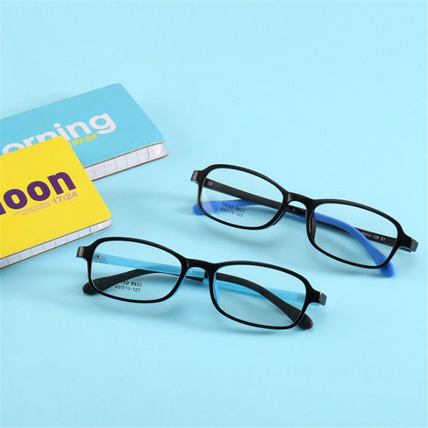 

children's glasses boy girl eyeglasses lightweight eyewear frame children prescription glasses frame silicone nose care 833, Black