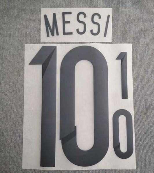 

2014 #10 messi nameset printing iron transfer badge printing badge