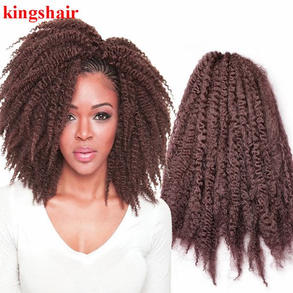 2019 18 Inch Ombre Blonde Marley Braids Hair Crochet Afro Kinky