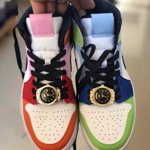 

jumpman new 1 mid wmns fearless basketball shoes women mens 1s x melody ehsani what the mandarin duck gold watch splicing sports sneakers