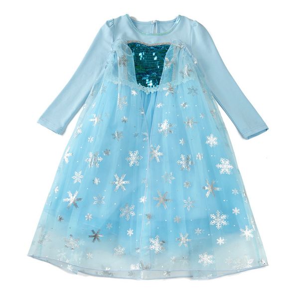 

girls mesh dress designs long sleeve dress sequin decoration princess party lace dress performance costume 2-7t 04, Red;yellow