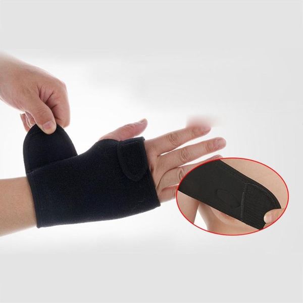 

1pc wrist protector mouse hand removable adjustment of steel plate dynamic fitness wrist guard palm hand rest fixed bracers, Black;red
