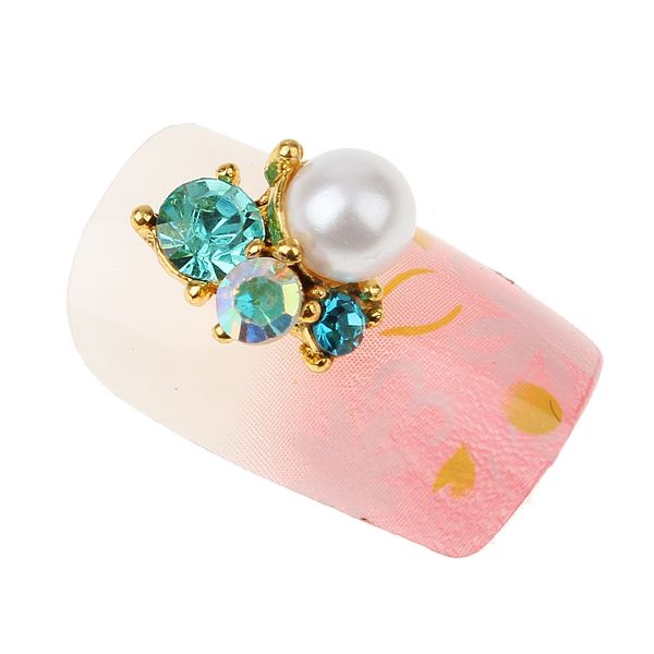 

10pcs 3d nail art tip decoration pearl rhinestone manicure diy accessories