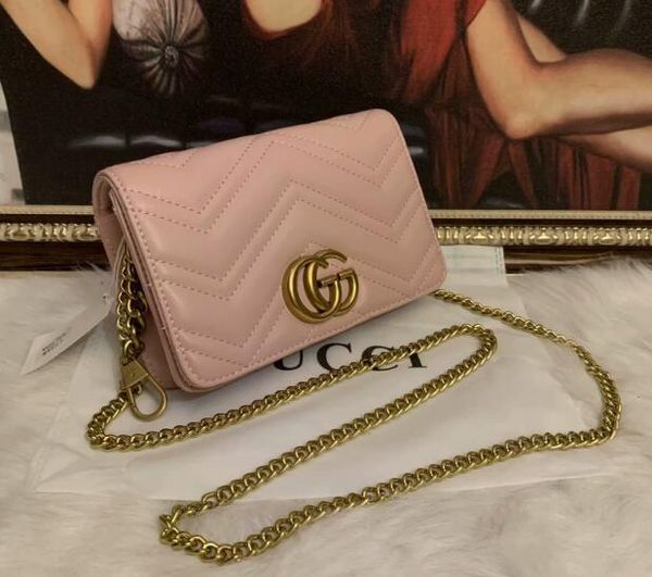 

2020 classic new fashion shoulder gold chain lady handle shoulder bag pu crossbody bag