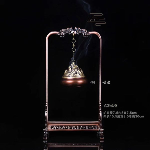 

creative classic double dragon door frame hanging furnace brass incense burner alloy door frame modeling gift exquisite gift box
