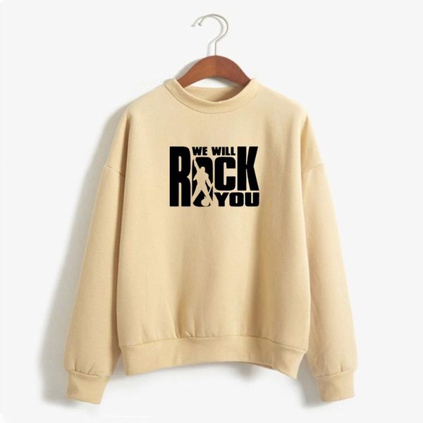 

2020 fashion we will rock you band rock sweatshirt clothes sweatshirt hoodies men autumn winter hip hop hooded, Black