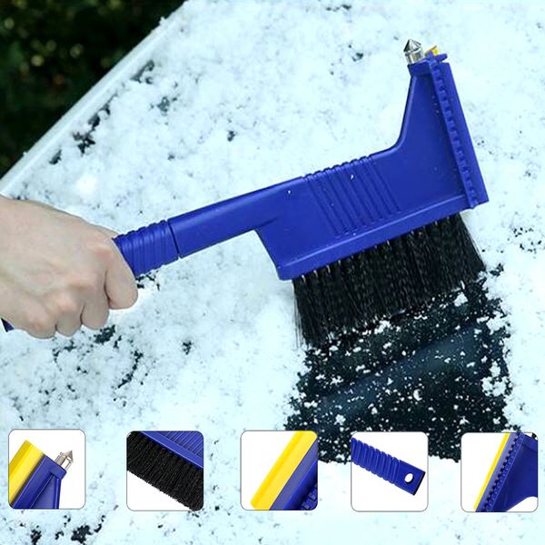 

multifunction winter car vehicle hammer snow ice scraper brush ice scraper glass cleaning tools shovel removal brush d2