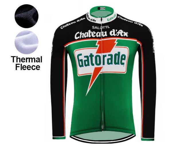 Radtrikot-Sets 2024 Chateau dax Gatorade Winter Fleece Thermo-Radtrikot Winter-Radsportbekleidung Ciclismo Maillot MTB P8 240327