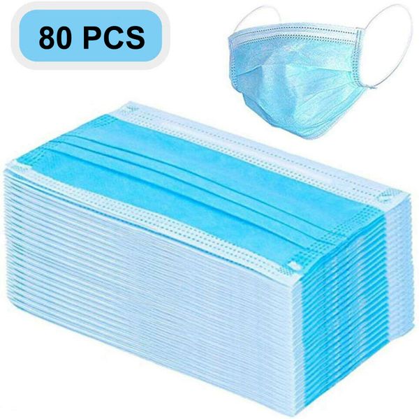 

80pcs 3 layers men women cotton anti dust mouth mask windproof mouth-muffle bacteria proof flu face masks