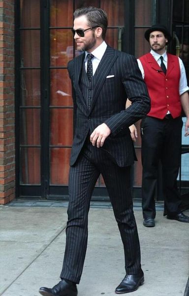 

latest coat pant designs black stripes men suit slim fit 3 piece tuxedo custom groom blazer style suits terno masculino, White;black