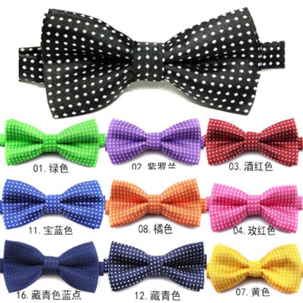 

children's bow tie, boy tide baby bow tie, pet show wave point korea version of solid color dd, Black;gray