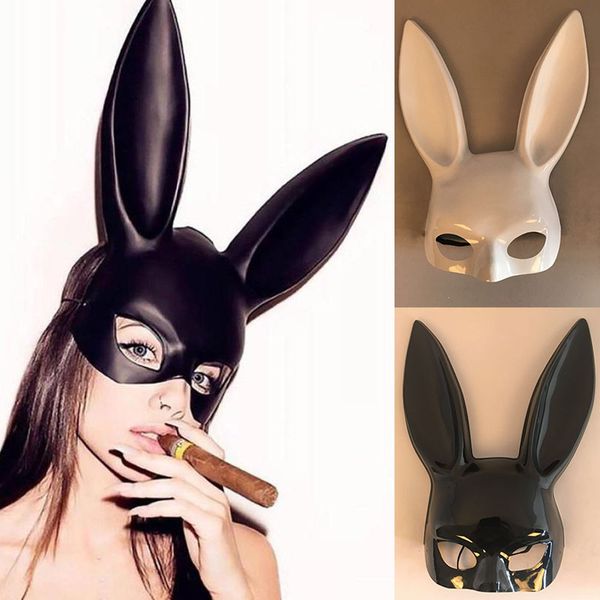 

half face fancy mask ear mask dress party nightclub halloween costume accessories