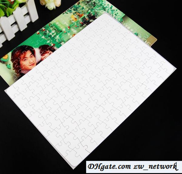 

a4 blank sublimation jigsaw puzzle 120 pieces heat press thermal transfer crafts diy white puzzles for sublimation p printing