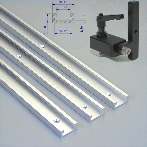 

1 set miter track sand 300-800mm t-slot t-track slot miter aluminium alloy for woodworking tool track sdiy manual
