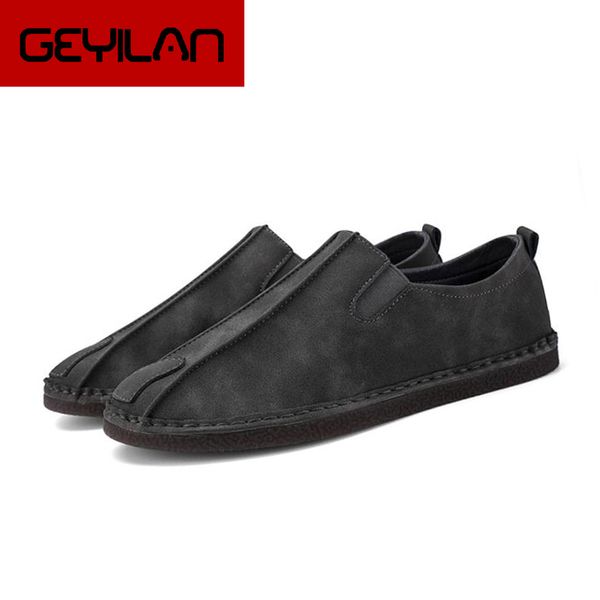 

new men's casual shoes loafers peas shoes lazy breathable casual solid slip-on 0043, Black