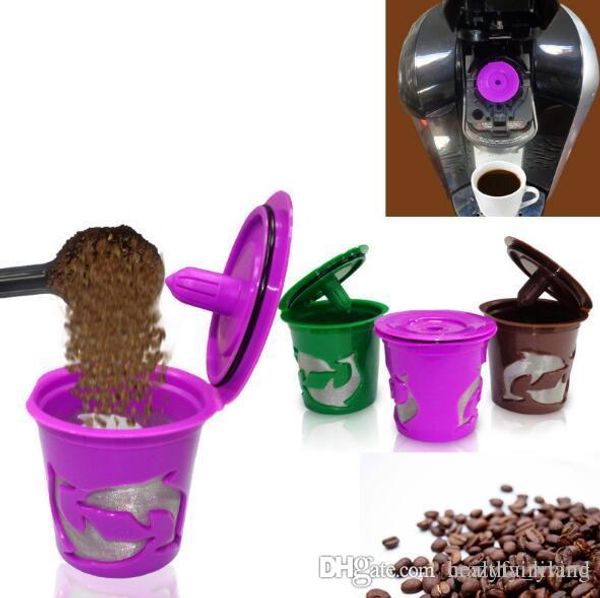 

refillable reusable coffee filters k-cups k cup stainless steel filter for coffee machine dhl 888
