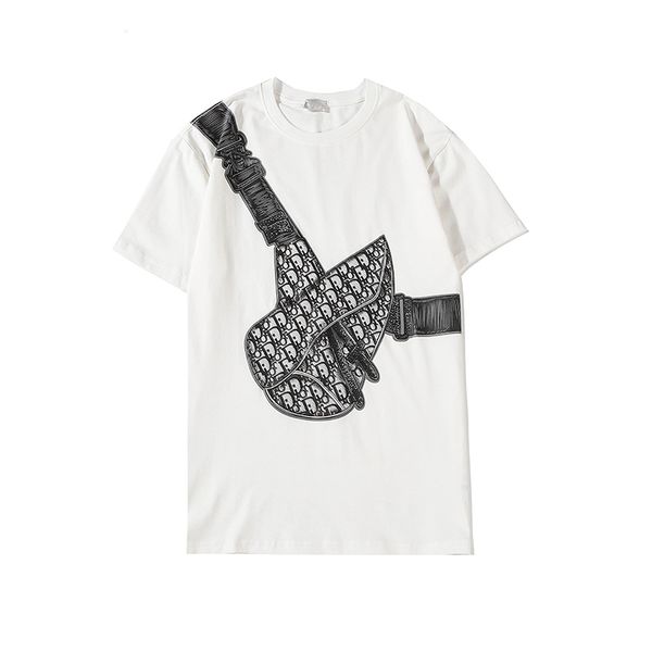 Classic Luxury Bag Decoration Luxury T Shirt Women Men Brand Short