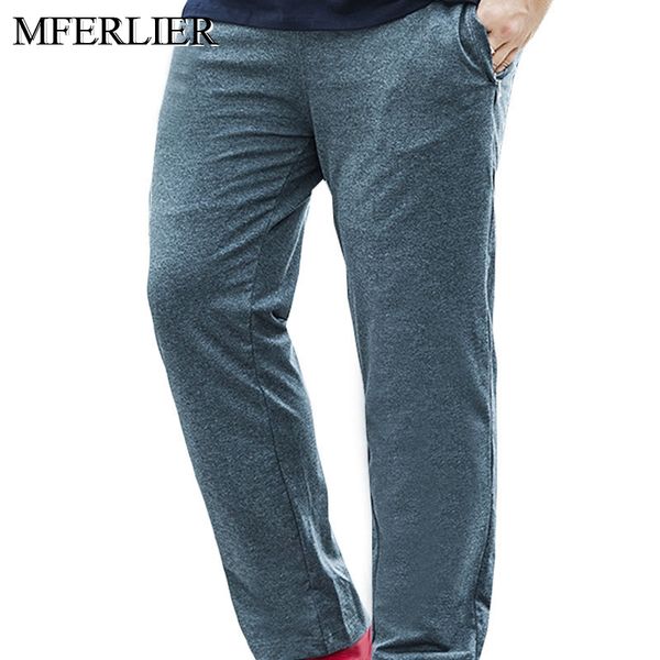 

spring autumn plus size long pants 5xl 6xl 7xl 8xl loose men pants 3 colors, Black