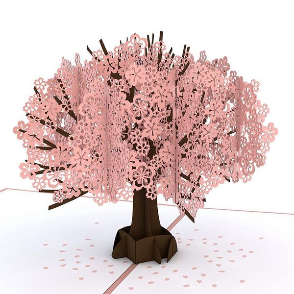 

cherry blossom up card, 3d card, birthday springtime summertime birthday card