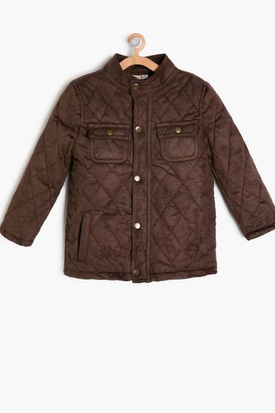 

koton kids coffee male child plaid coats, Black;brown