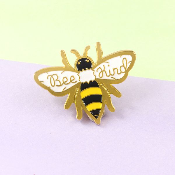 

golden bee brooch insect honeycomb bee kind enamel pin up jackets sweater cute badge men's and women's jewelry children's gif, Gray