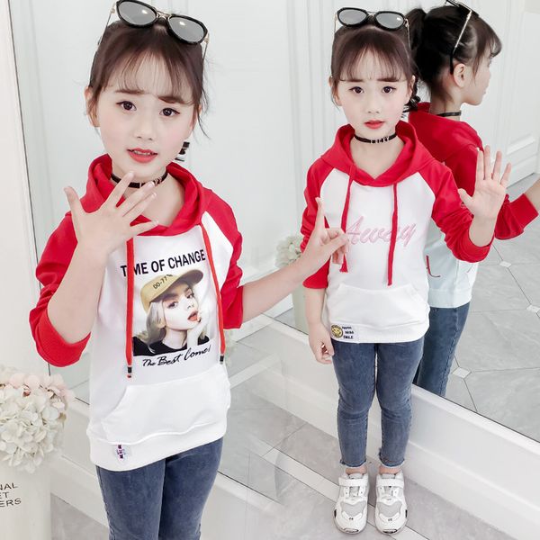 

girls clothing new spring and autumn bottoming shirt children's sweater girls long-sleeved shirt in the big kid's t-shirt jackets, Blue;gray