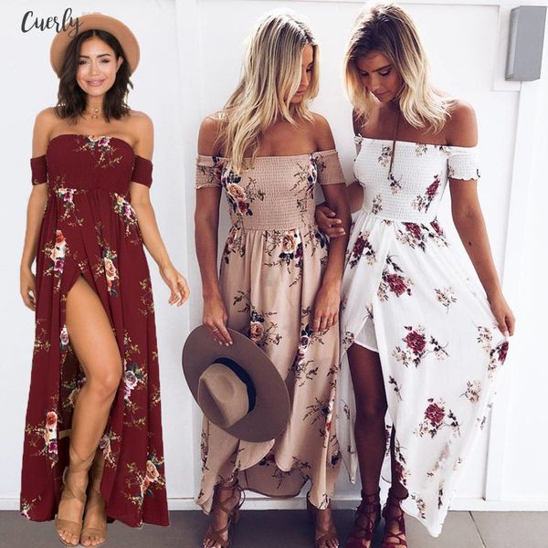 

women off shoulder floral print boho dress women beach summer dresses summer ladies strapless long maxi dress vestidos female xs 5xl, Black;gray