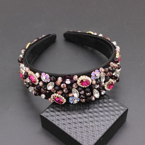 

handmade wedding hair accessoriesluxury charm baroque sequins bead crown tiara hair bands crystal headband 269, Golden;white