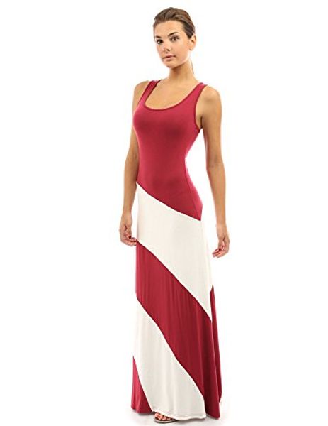

pattyboutik women's racerback striped maxi dress, Black;gray