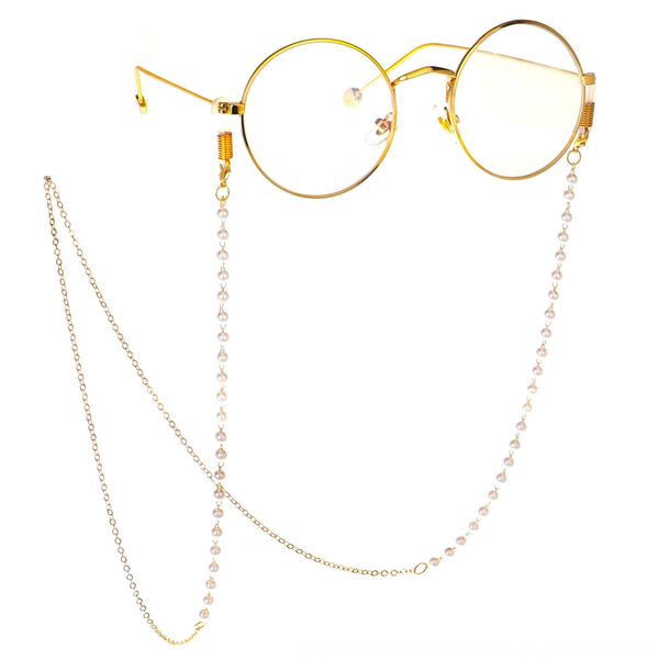 

simple pearl with simple pearl sun chain sunglasses with glasses chain, Blue
