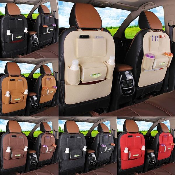 

car back seat storage bag automobile multi pocket organizer kids kick protector