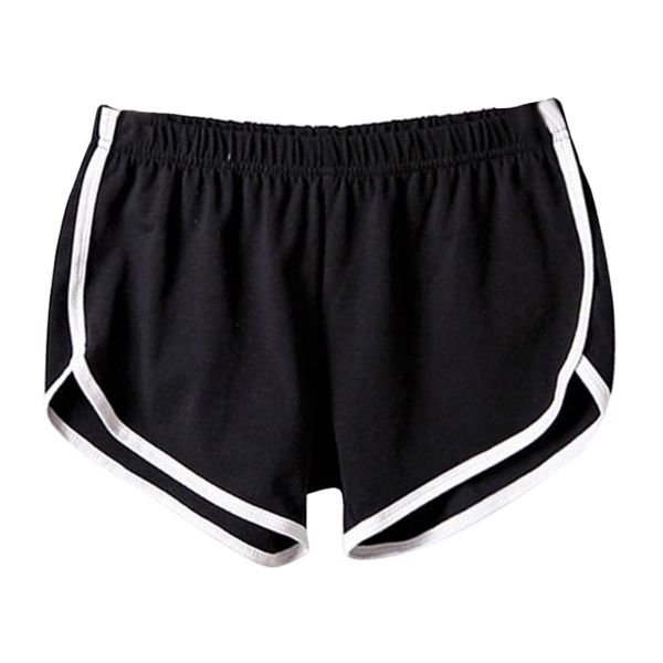 

womens athletic yoga running workout shorts sports pants xl, White;black