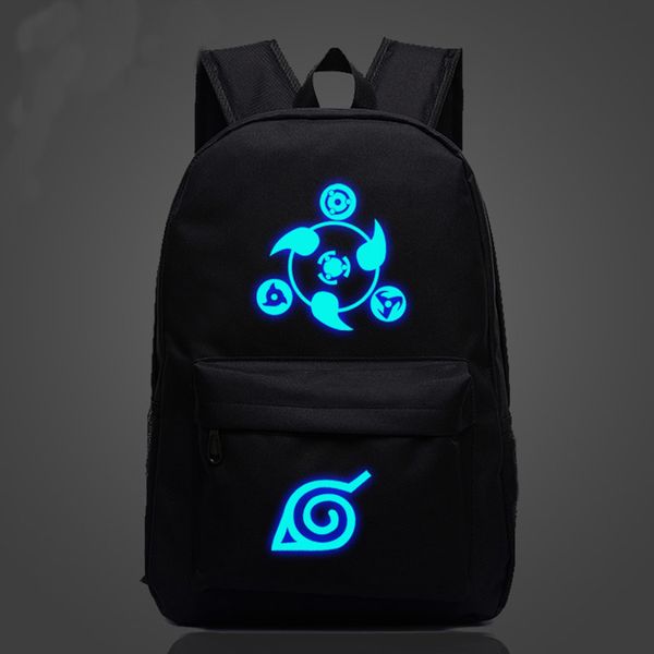 

anime naruto school students schoolbag men and women shoulder zipper bag kids cartoon casual canvas backpack