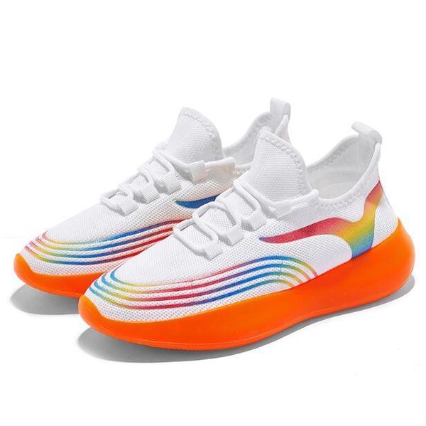 

2020 платформа носок кроссовки женщины оранжевый розовый коренастый обувь дышащая сетка спортивные теннисные кроссовки повседневная обувь дл