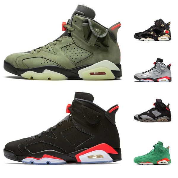 

6s men basketball shoes 2019 black infrared cny gatorade green tinker psg breathe 6 sports sneakers mens trainers size 7-13