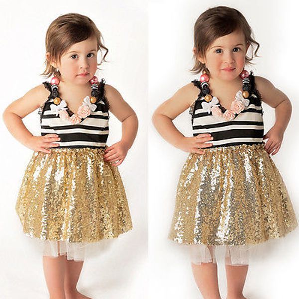

new arrival summer baby girls dress sequins dressl sleeveless tulle tutu girl's sequins party pageant golden dresses size 0-4y, Red;yellow