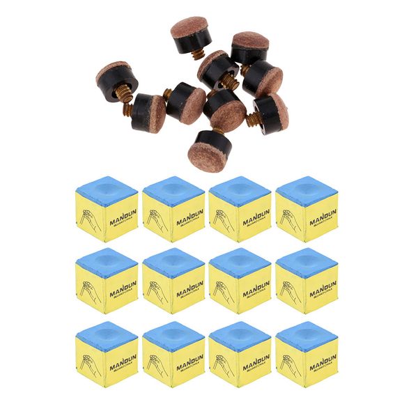 

count 12/box cue chalk & pool cues hard tips for snooker billiard clubs accessory