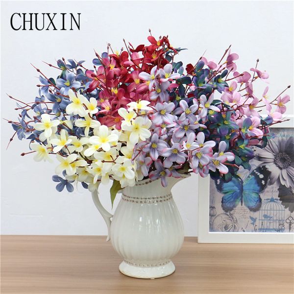 

european high-end artificial autumn orchids wedding decoration bride holding flowers home christmas decorative fake orchid plant