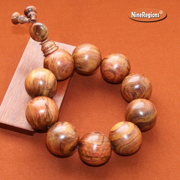 28mm beads pulseira Genuine natural chinês Hainan HuangHuali rosewood pulseira melhor presente para homens digna coleção