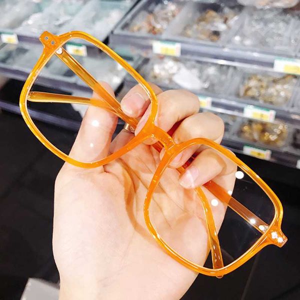 

imwete clear square glasses frame women men transparent lens myopia optical eyeglasses computer spectacles oversized frames, Black