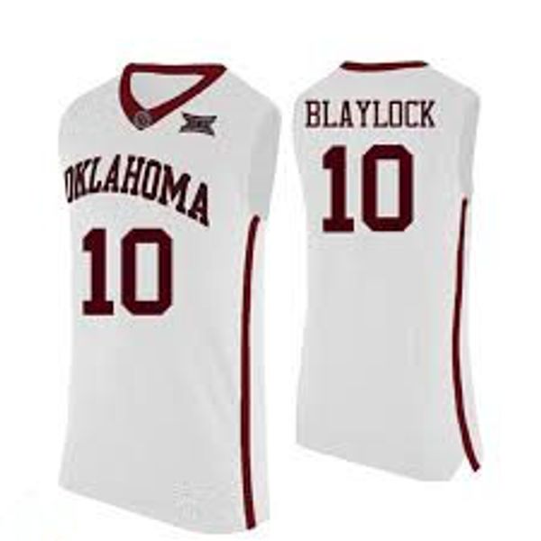 

#10 mookie blaylock oklahoma sooners college retro classic basketball jersey mens stitched custom number and name jerseys, Black