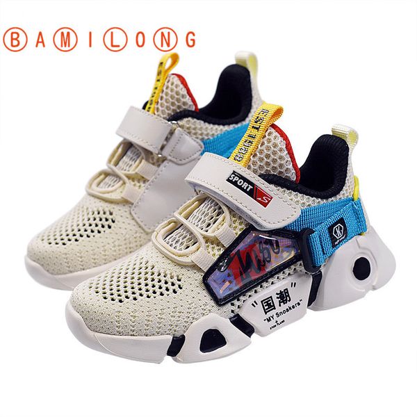 

детская спортивная обувь для бега 2020 новый бренд baby toddler shoes мальчики девочки модные кроссовки детская повседневная обувь мягкий св, Black;red