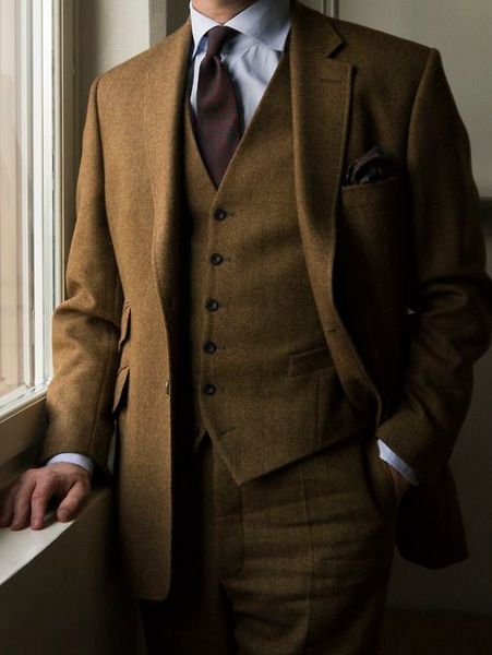 

groom tuxedos groomsmen notch lapel custom made brown men suits wedding/prom/dinner man blazer ( jacket+pants+vest+tie )m1490, Black;gray