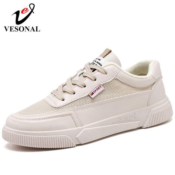 

vesonal new spring autumn trendy casual shoes sneaker men fashion breathable mesh skateboard shoes men quality rubber sole, Black