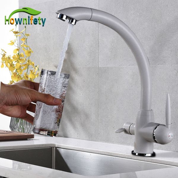 

multiple color drinking water kithcen faucet cold mixer tap dual handle one hole deck mount brass torneira